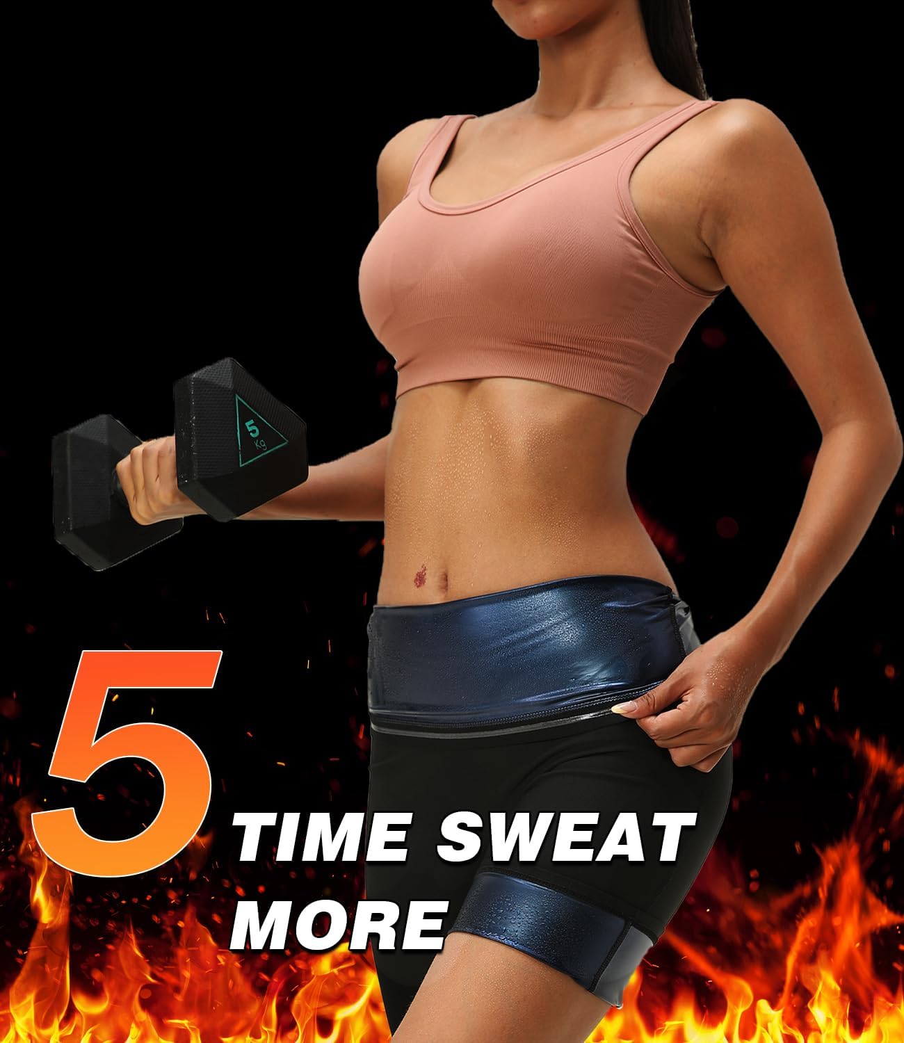 Sauna Sweat Short Pants Suits for Women High Waist Slimming Shorts Compression Thermo Workout Body Shaper Thighs - Image 2