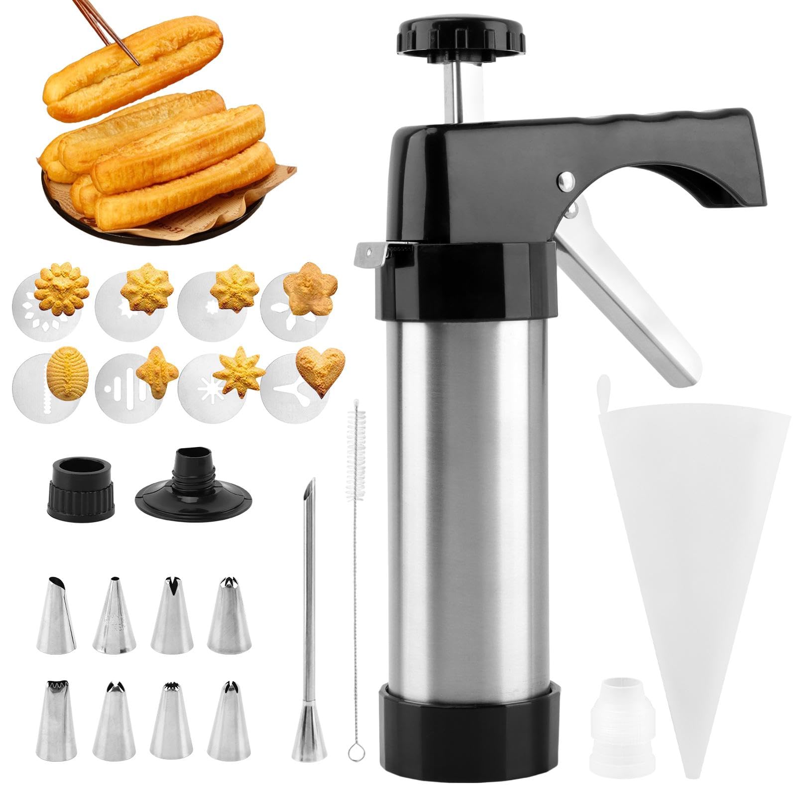【★】チュロスメーカー/CHURRO MAKER、絞り機 ☆】チュロスメーカー/CHURRO MAKER、絞り機 Amazon.co.jp: KneadEat