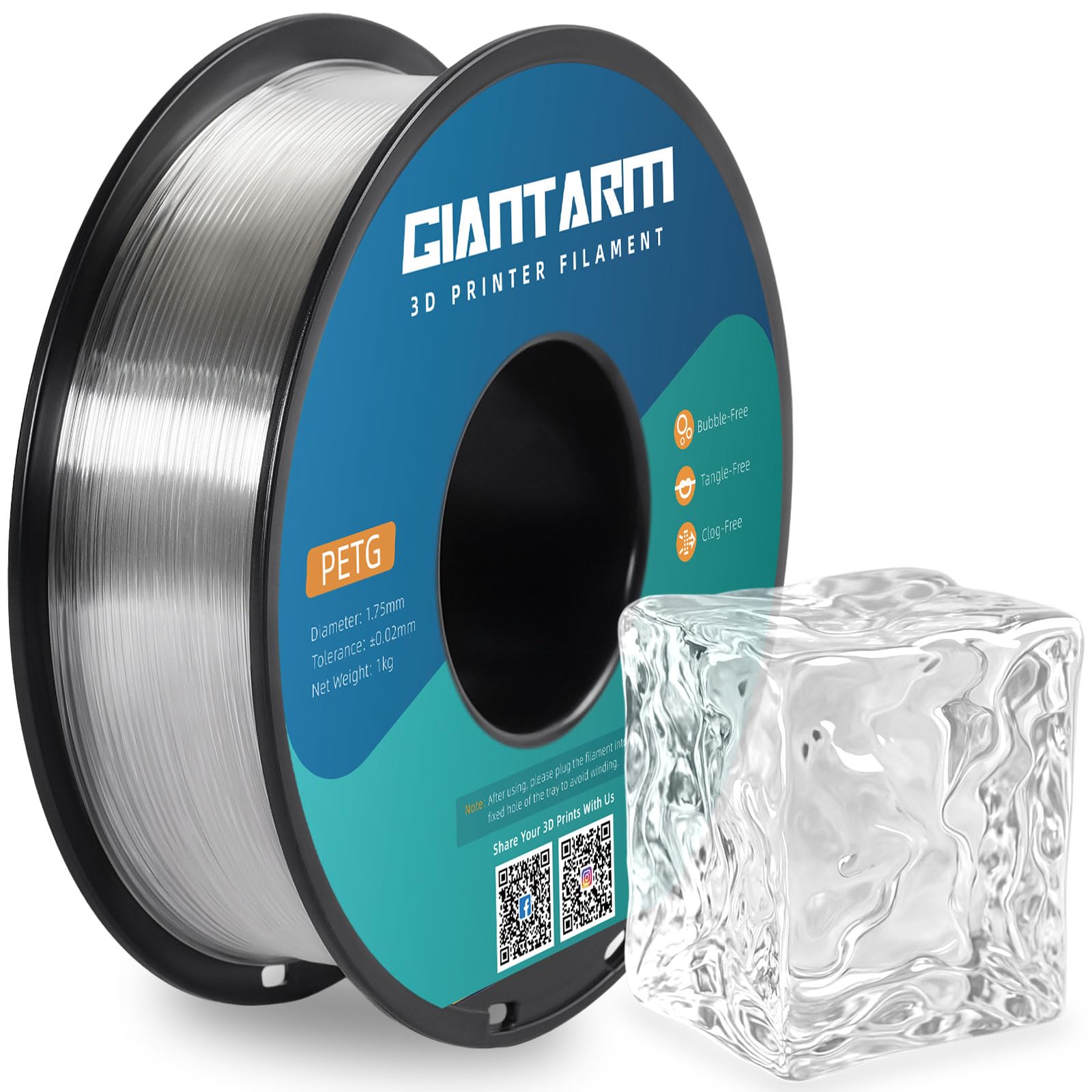 GIANTARM PETG Filament 1KG - Silver for 3D Printing -10