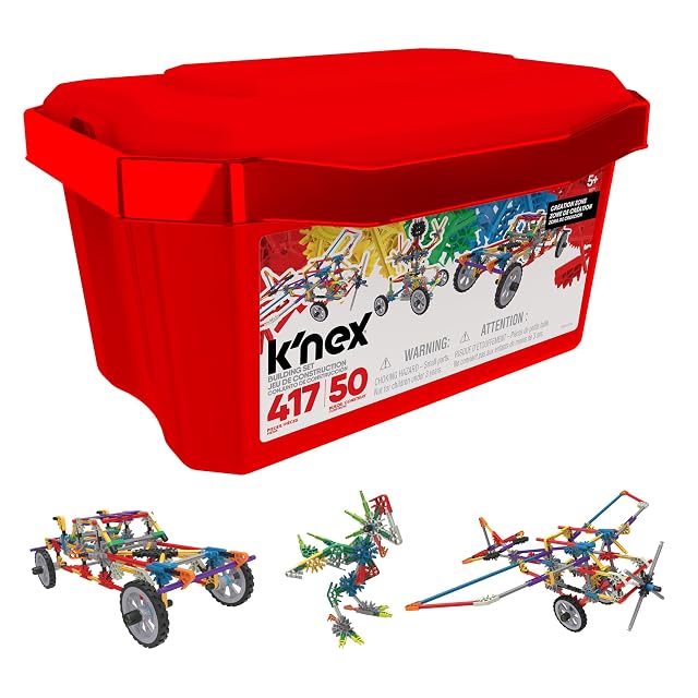 K'NEX 16511 Imagine Creation Zone 50 Model Building Set, 417 Piece Educational Learning Kit with Storage Tub