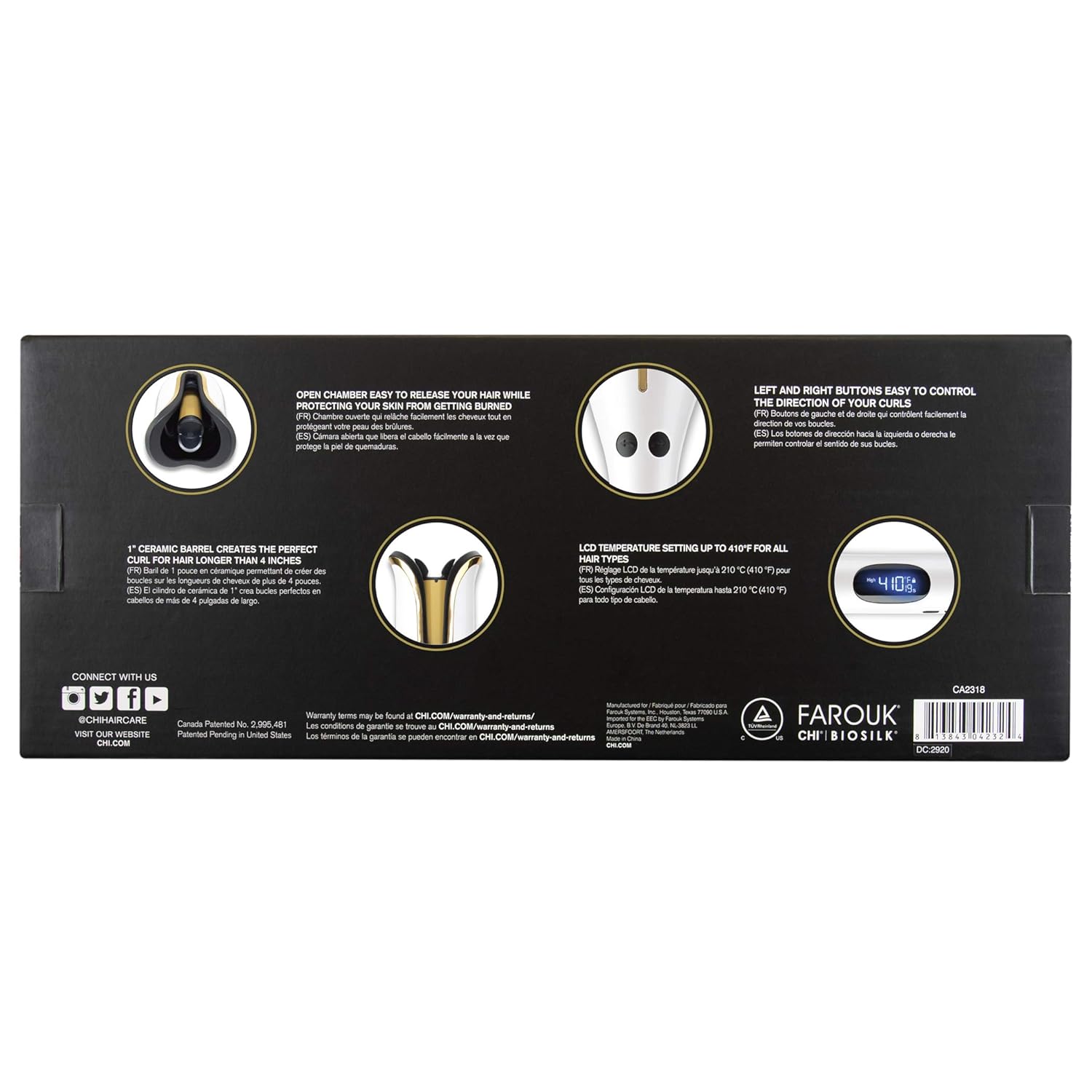 CHI Spin N Curl 1" Ceramic Rotating Curler In White, 1 Pound. Ideal for Shoulder-Length Hair between 6-16” inches. : Beauty & Personal Care