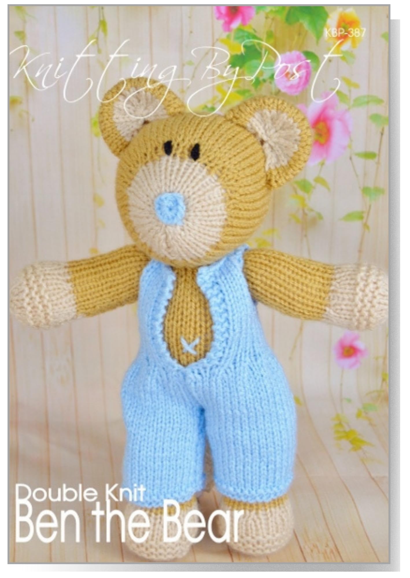 Knitting By Post Boys Blue, Brown Knitting Pattern Ben The Bear From Knitted Soft Toy Teddy Bear In Blue And Brown
