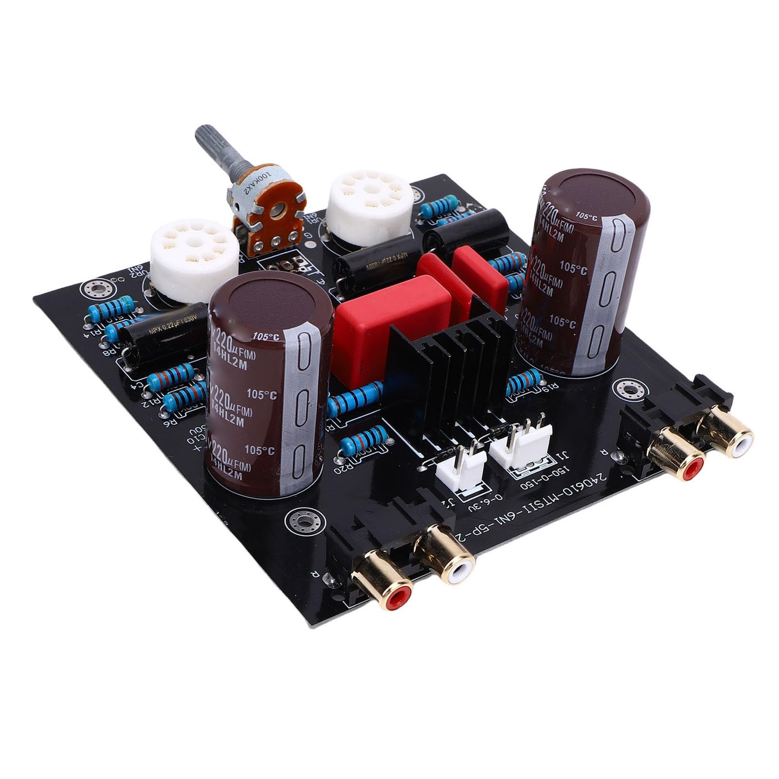 Cocoarm Modulo Preamplificatore Valvolare Elettronico Circuito Preamplificatore Valvolare PCB con Terminali Placcati Oro 12 X 12 Cm Design Modulare Senza Saldature per Appassionati di Audio