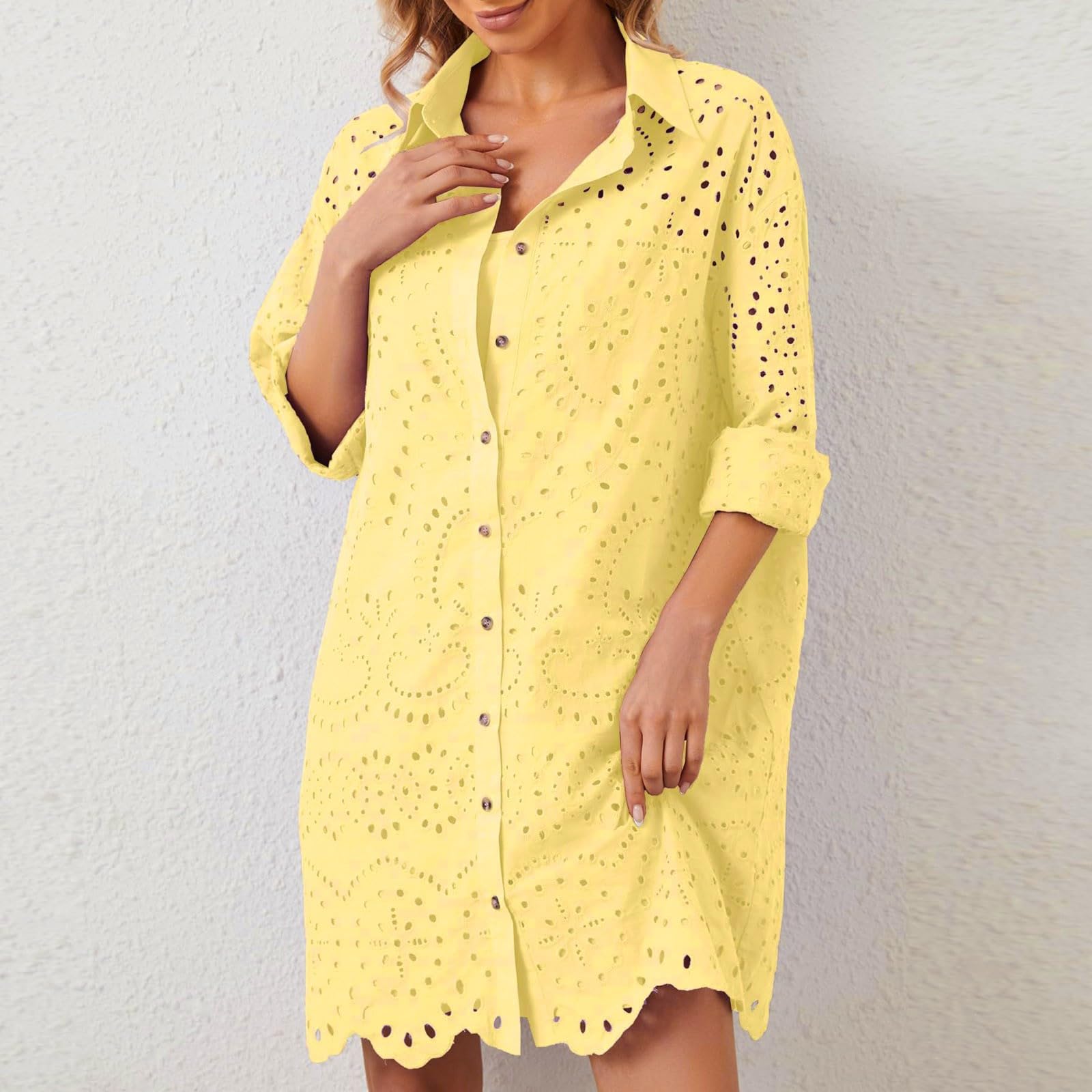 Damen-T-Shirt, langärmelig, modisch, lässig, Strand, lockere Passform, 2024, mit Ausschnitt, gerüscht, Herbst, trendig, niedlich, Tunika, elegantes T-Shirt, Kleid, Tops, Blusen, Damen, niedlich,