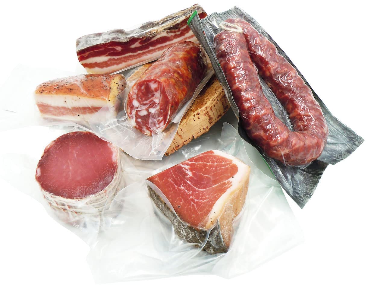 Salumi Murru | Box Degustazione 2 Salumi Sardi Artigianali | Confezione Aperitivo con Salsiccia Curva, Pancetta, salame, guanciale e sgambato pepato e vassio in sughero| Specialità Tipiche Sarde