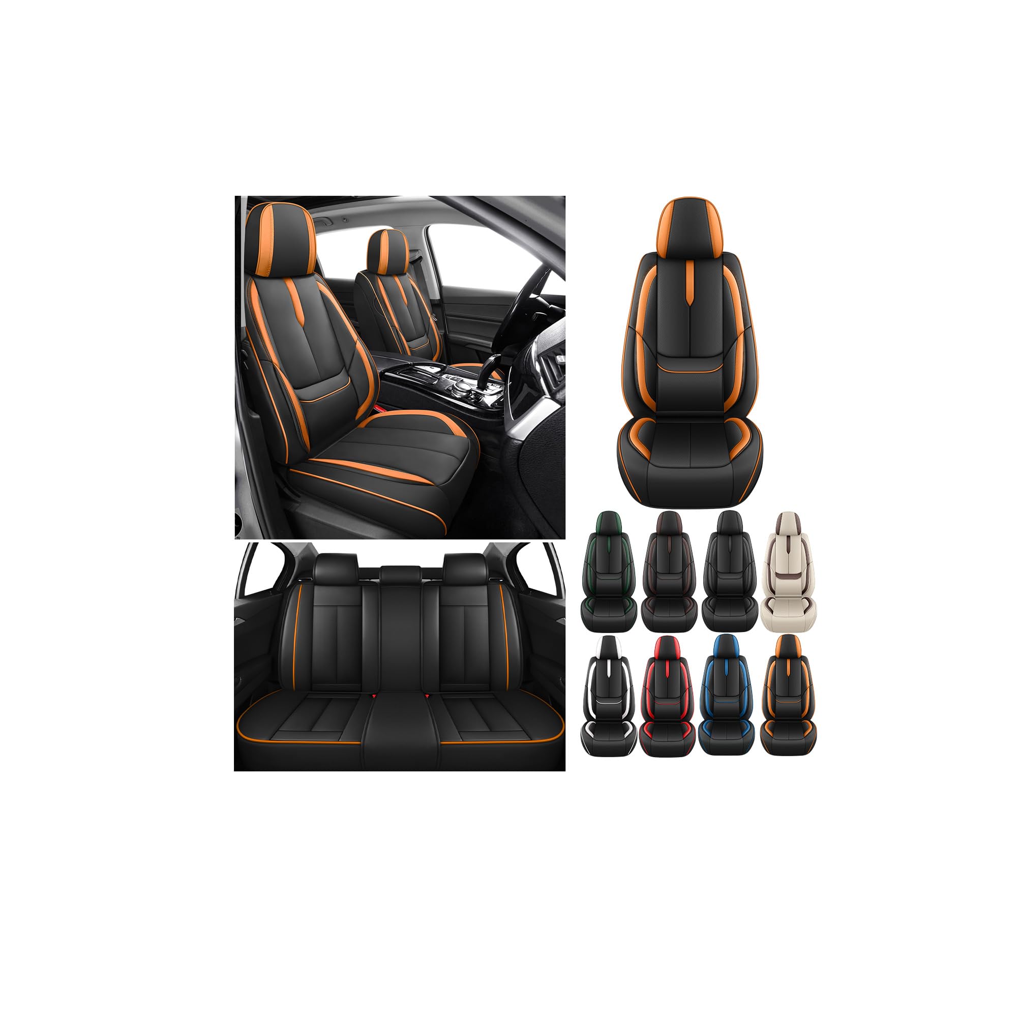 Custom Seat Covers for Honda Civic 2000-2025 Premium NAPPA leatherette Easy-to-Clean and Durable Car Seat Protector Sporty and