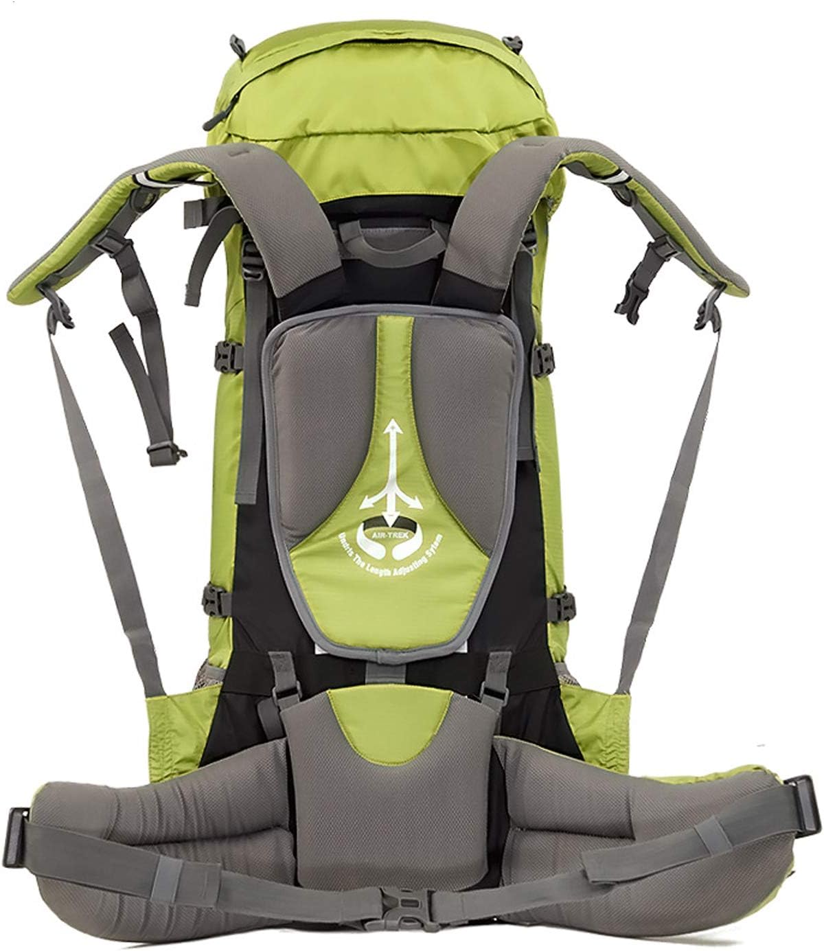 Wind Tour Outdoor 60L Ripstop Trekking Bag Sport Backpack with Rain Cover for Climbing Cycling (Green)