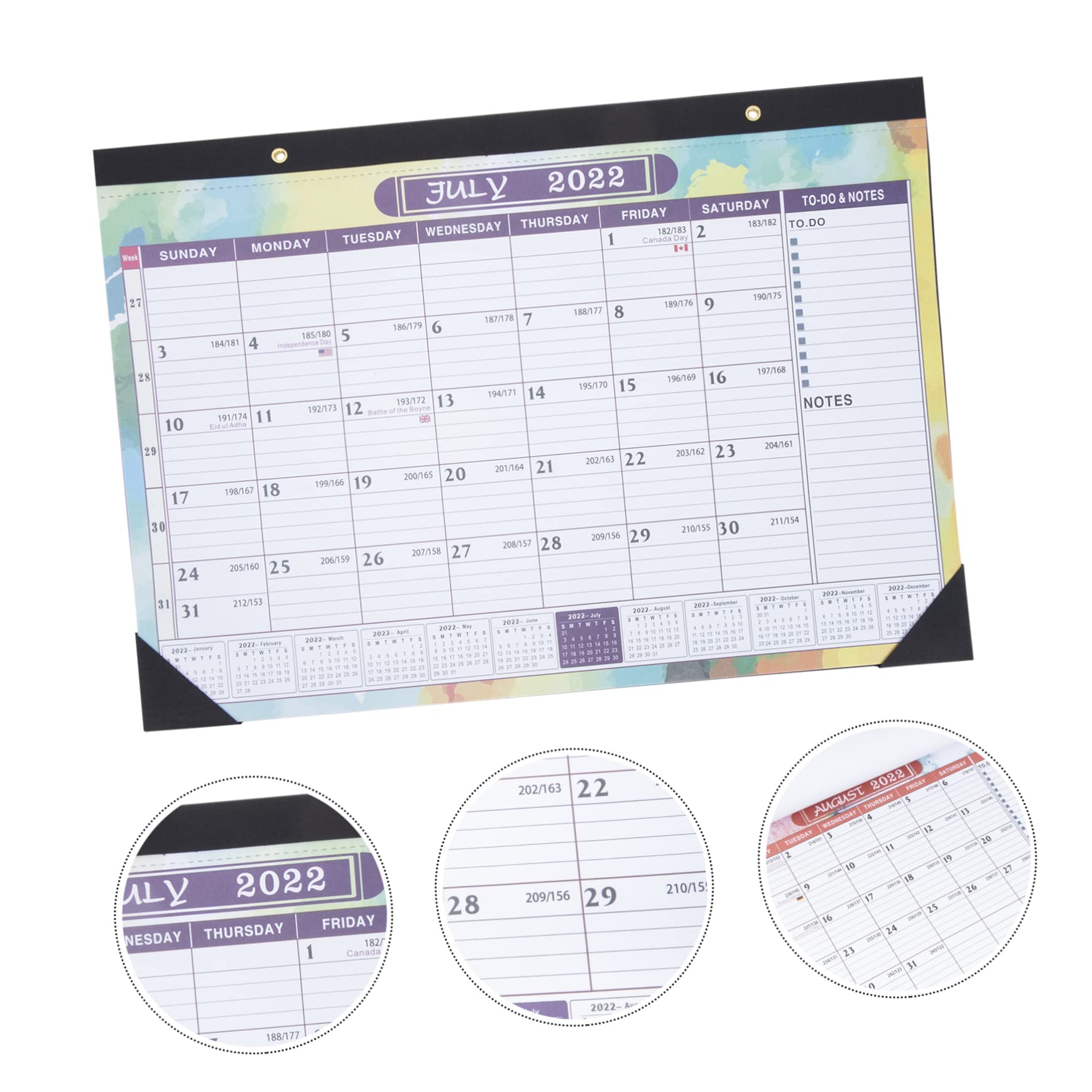 Angoily 3 Stück Wandkalender Englischer Wandhängender Monatskalender Leichtes Design Hochwertiges Papier Für Büro Zuhause Schule Alltag