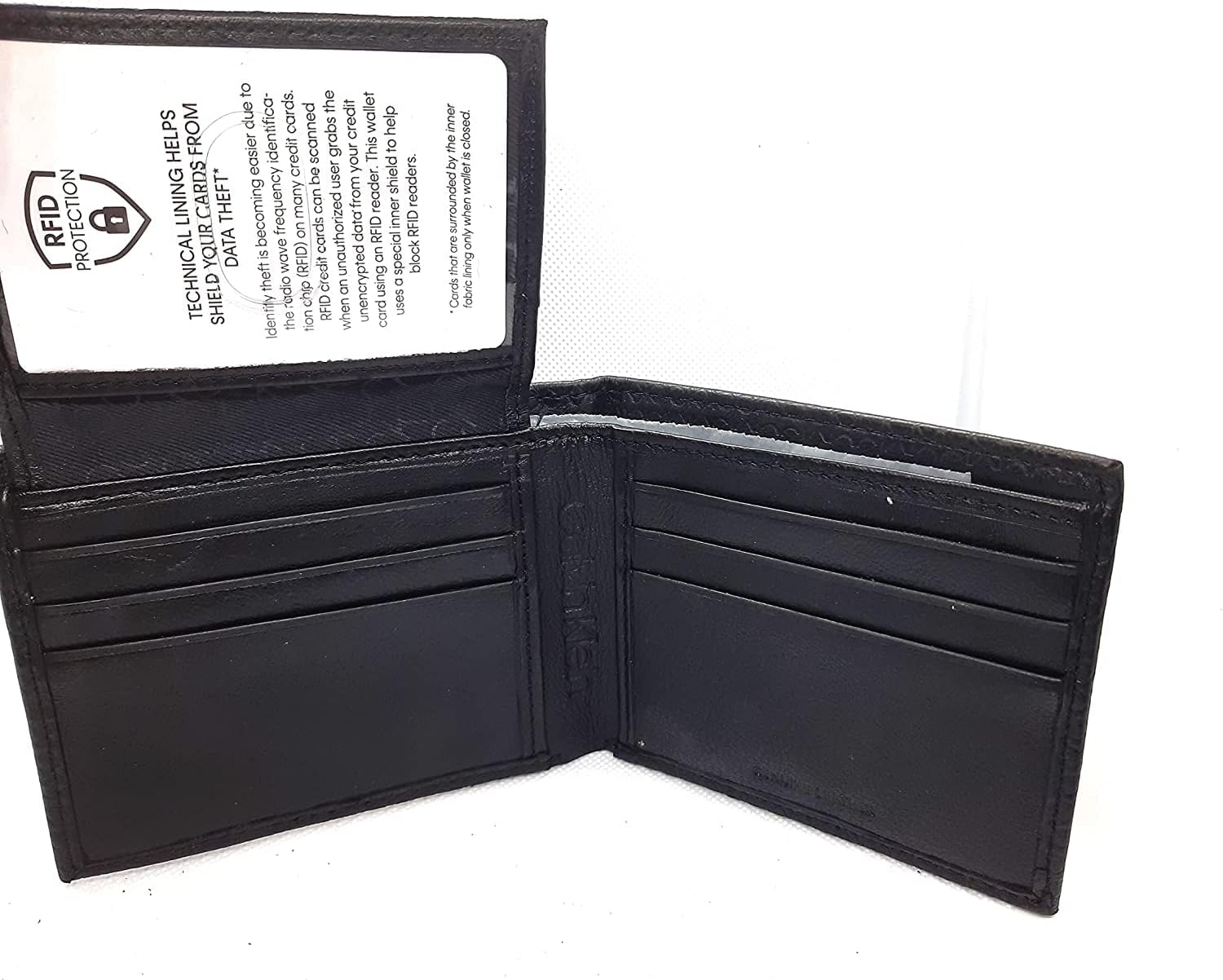 Calvin Klein Men's Genuine Bifold Leather Wallet RFID Protection, Black With Box - Image 5