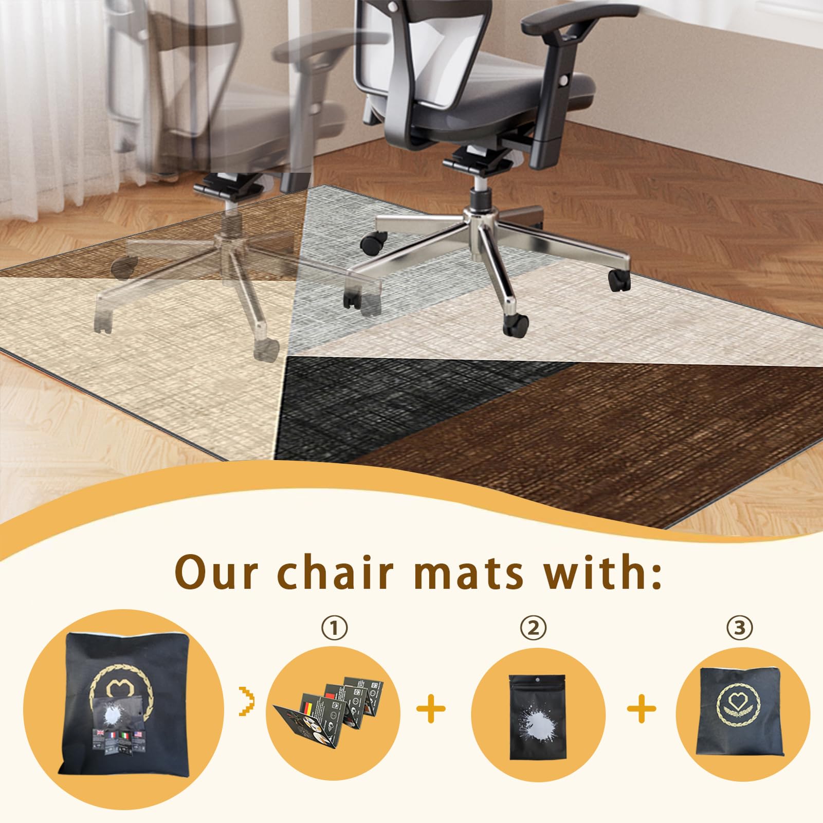 Bodenschutzmatte Gaming - Schreibtischstuhl Unterlage - Gaming Bürostuhl Stuhlmatten - Bürostuhl Unterlage - Schutzmatte für Laminat - Computerstuhl Teppiche - Gamer Teppich 130 x 170 cm