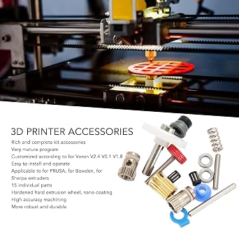 Extruder Dual Gear Kit 3D Printer Hardware Accessories Additive Manufacturing Products for 0.1 2.4