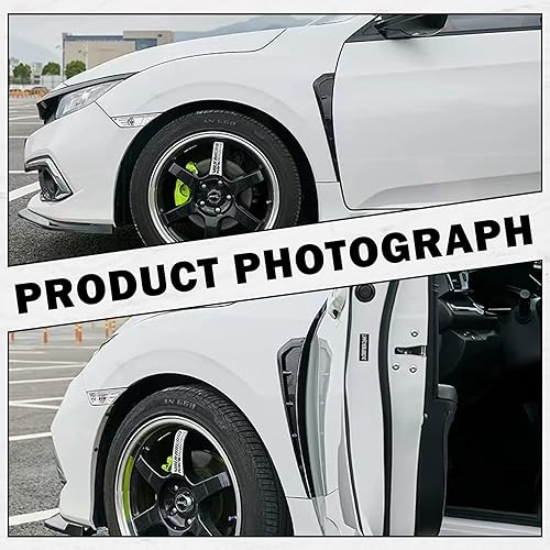 Miniatura 6 de 2 calcomanías de ventilación lateral para guardabarros de automóvil, 3.5 pulgadas x 16.1 pulgadas, ABS, impermeable, cubierta de ventilación