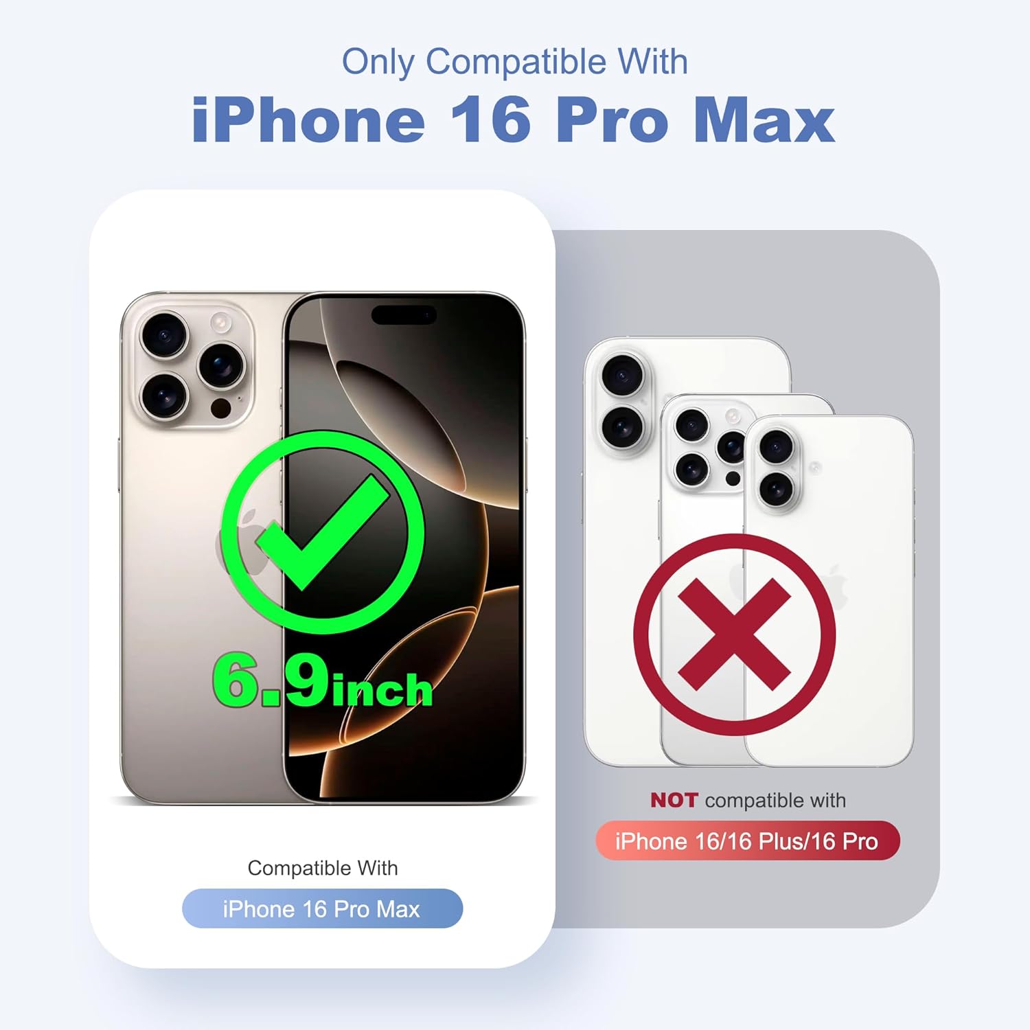 TIANLI Designed for iPhone 16 Pro Max Case with Magnetic Invisible Ring Stand [Compatible with Mag-Safe] [Military Drop Protection] Shockproof Anti-Slip Cover for iPhone 16 Pro Max 6.9",Red - Image 2