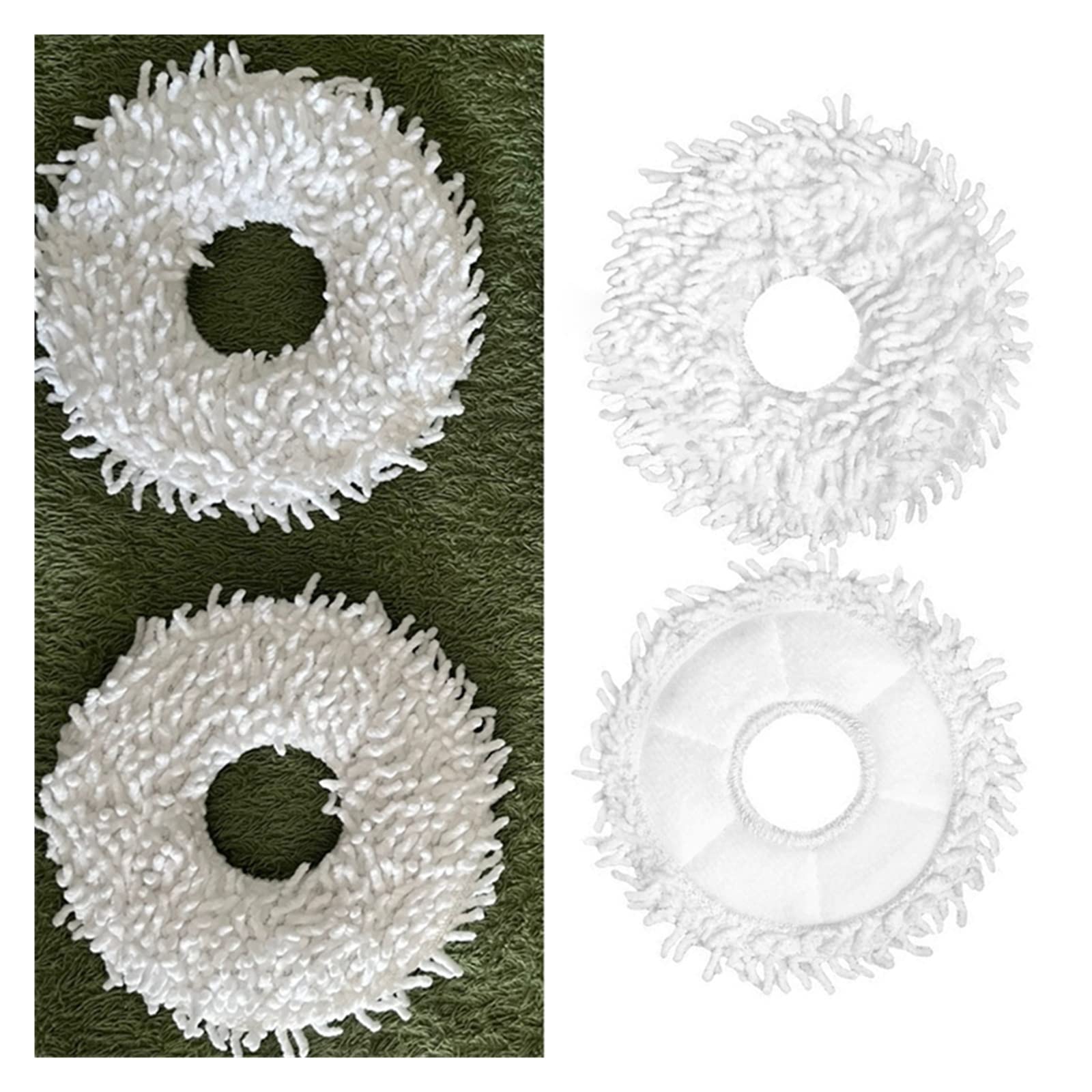 6 Panni In Microfibra Compatibili Per Robot Dreame, Xiaomi, Ecovacs, Roborock – Lavabili, In Velcro, Sostituzione Ogni 3-6 Mesi