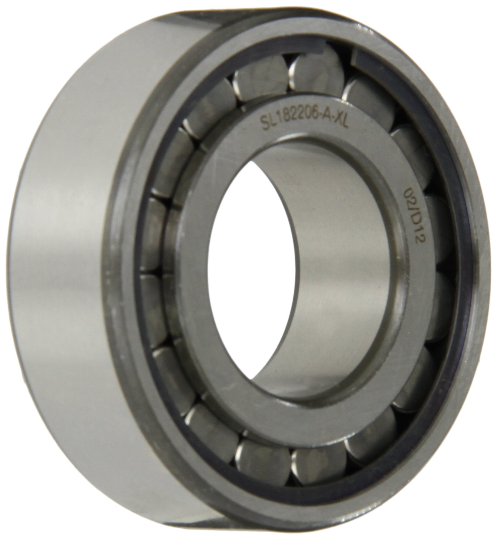 INA SL182206 Cylindrical Roller Bearing, Single Row, Removable Outer Ring, Semi-Fixed, Flanged, Normal Clearance, Open End, Metric, 30mm ID, 62mm OD, 27mm Width, 6500rpm Maximum Rotational Speed, 19100lbf Static Load Capacity, 19600lbf Dynamic Load Capacity