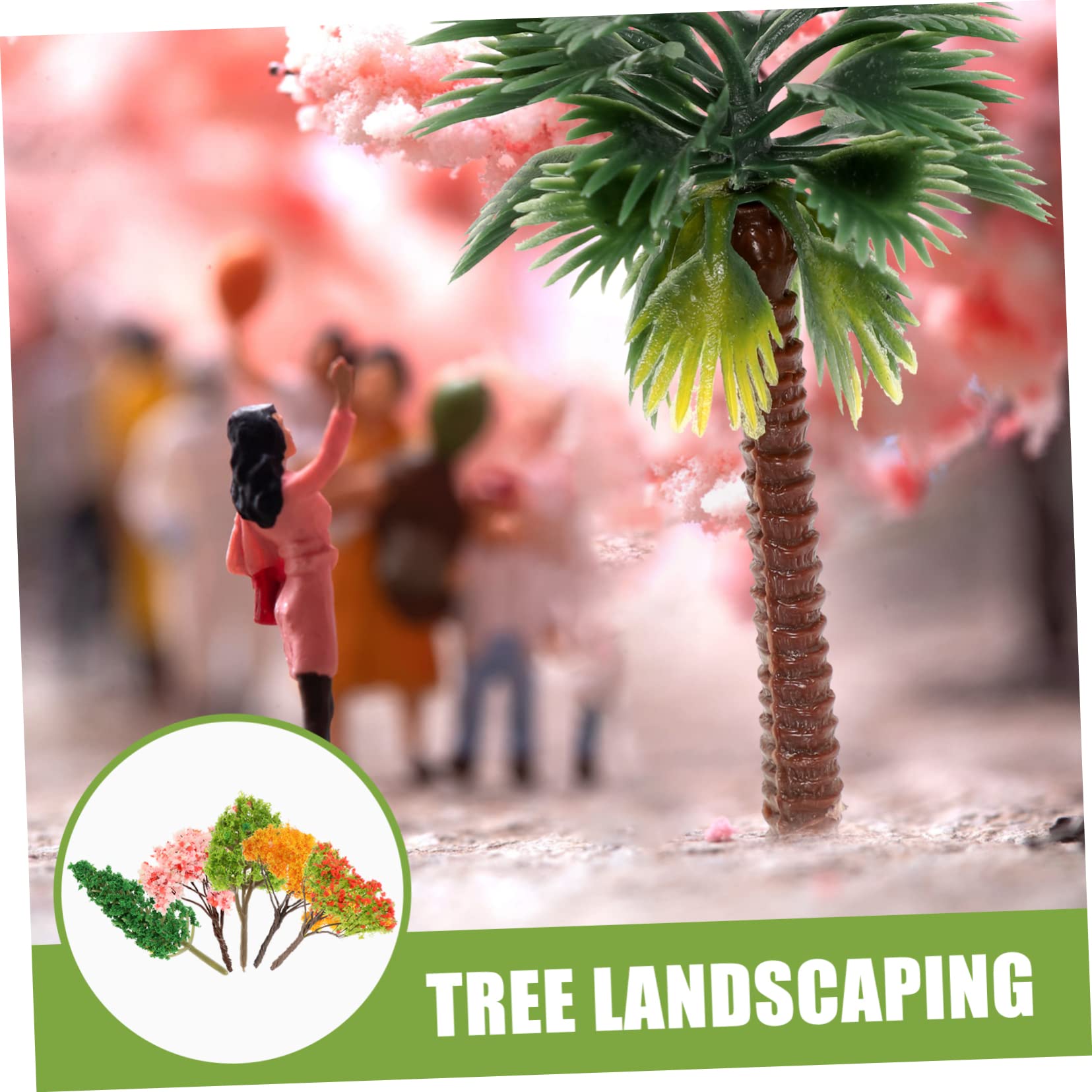 SUPVOX 3 Juegos Juego De Miniárboles Arboles Artificiales Maquetas Construccion Modelos De Palmeras Árboles Paisaje Ferrocarril Árbol Falso En Miniatura Paisajes DIY Arboles 30 Uds * 3