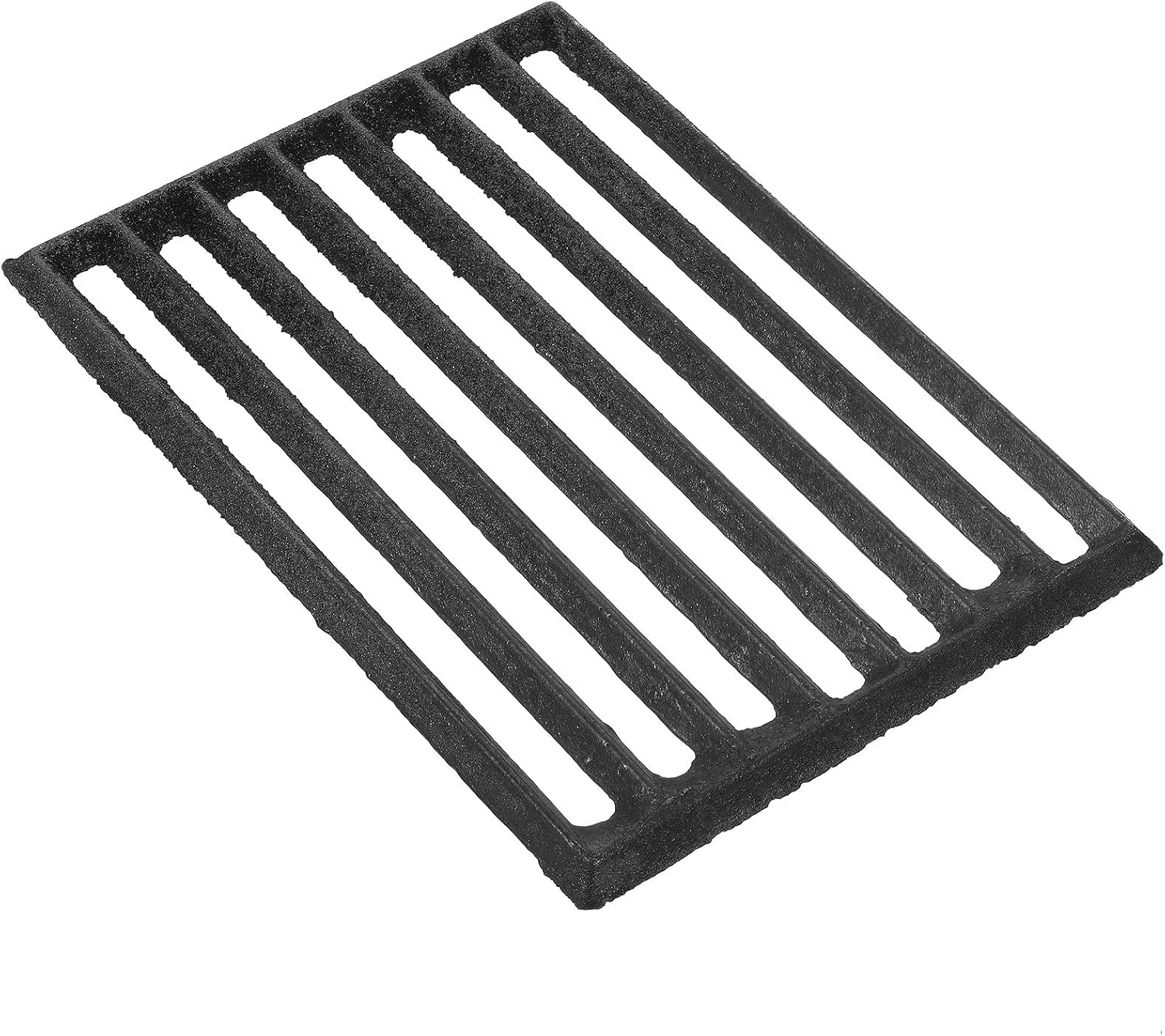 Cast Iron Wood Fireplace Grate 21.5x16cm Thickened Firewood Stove Channel High Temperature Resistant Silver Pit Accessory for Indoor Outdoor Heating
