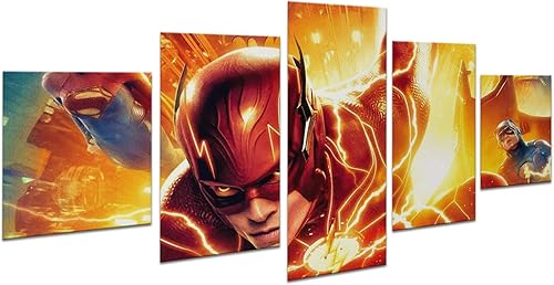 Miniatura 51 de Flassh by Mavis Print: decoración de pared de 18 x 24 pulgadas de DC Comics | Arte de pared impreso en HD y enmarcado de madera | Decoración de