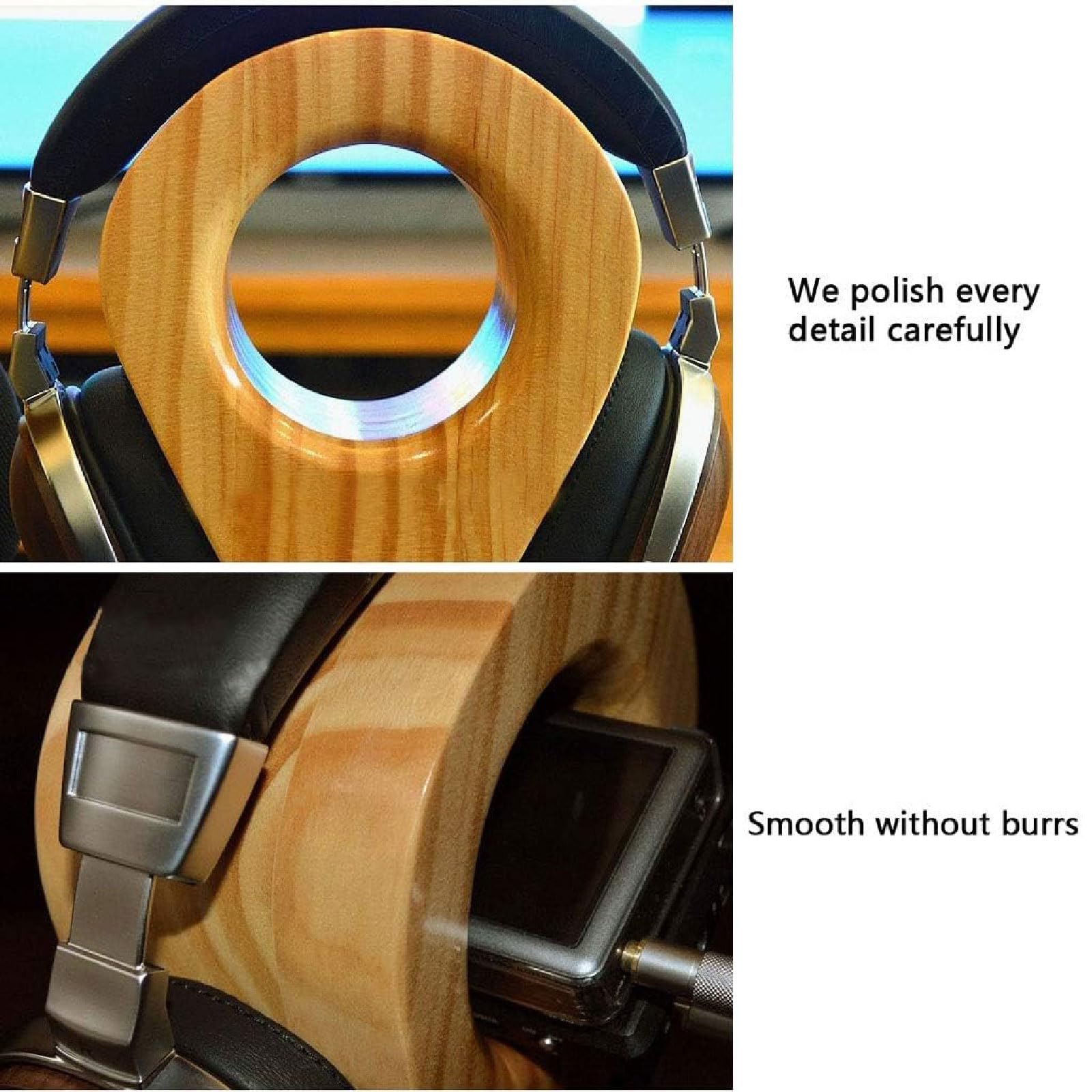 TOMRAIN Soporte de Madera para Auriculares, Soporte Creativo para Auriculares en Forma de pez, Accesorios para Auriculares, Soporte de exhibición, Colgador de Auriculares para Todos los Auriculares