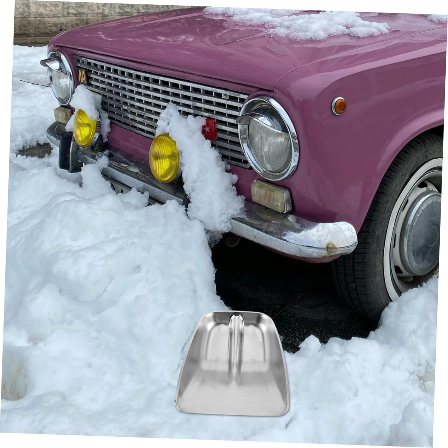 Alipis Stainless Steel Snow Shovel Replacement for Heavy Snow Ergonomic Design Weather Resistant Effortless Installation Gardening Tool for Outdoor Use