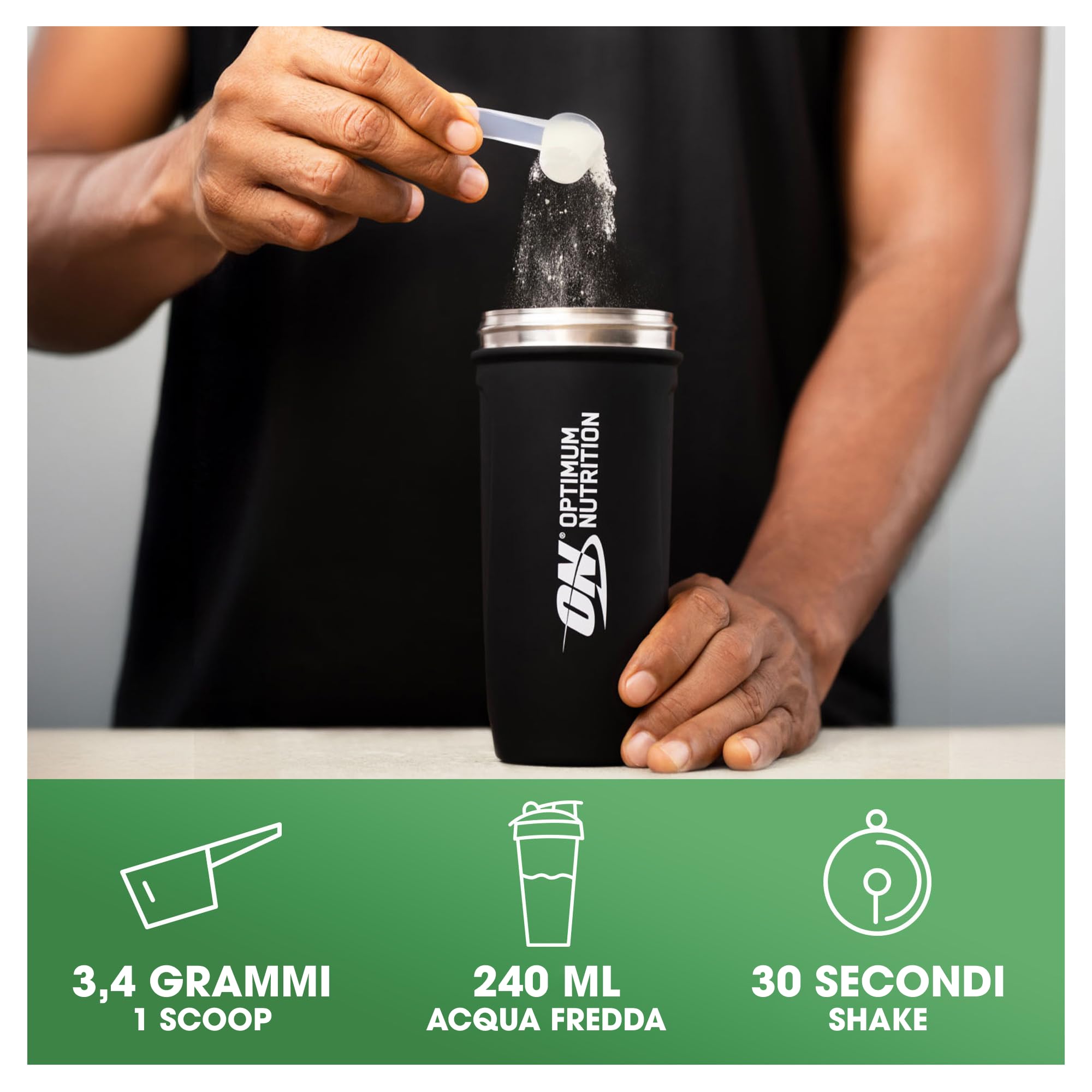 Optimum Nutrition Performance Kit con Creatina Monoidrato Micronizzata in Polvere Non Aromatizzata, 187g e Gold Standard 100% Whey Proteine in Polvere Doppio Ricco Cioccolato, 620g