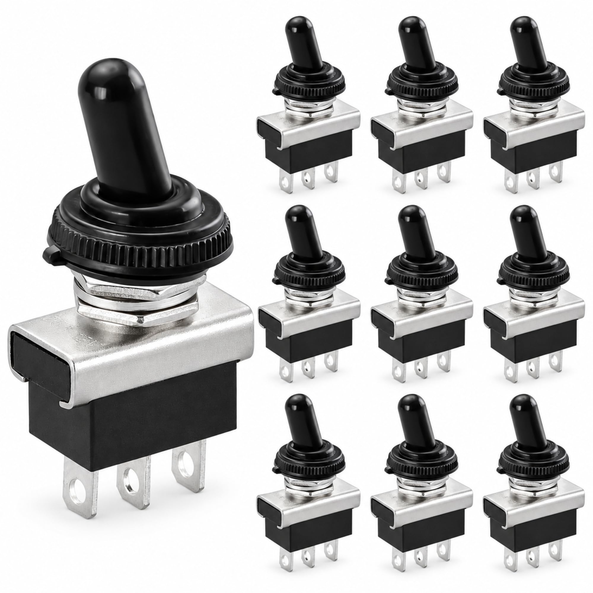 Interruptor de palanca SPST ON/OFF/ON 3 pin, 10 Unidades - imagen 1
