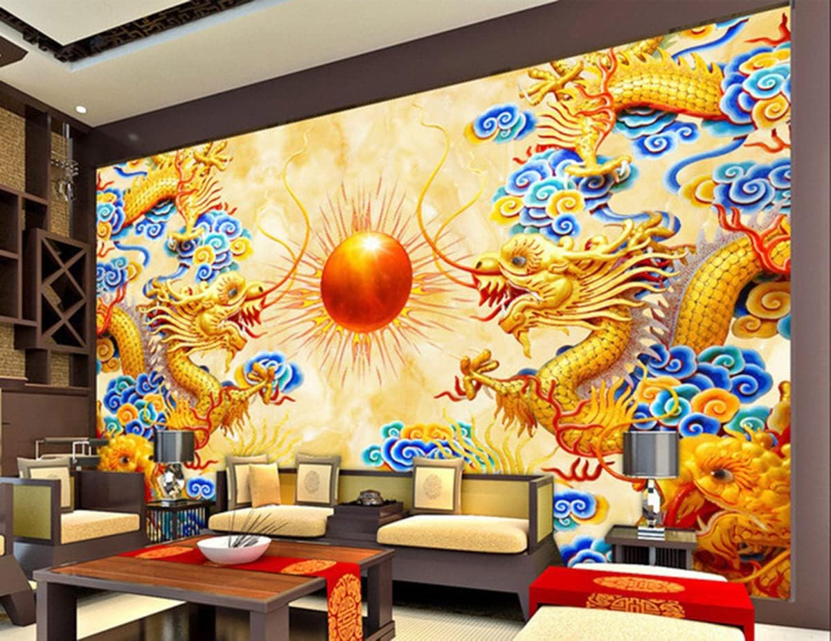 Instarry DIY 5D Diamond Painting Kits Full Drill Chinese Dragon Rhinestones Embroidery Modern Wall Decor 39.4x15.7 inch