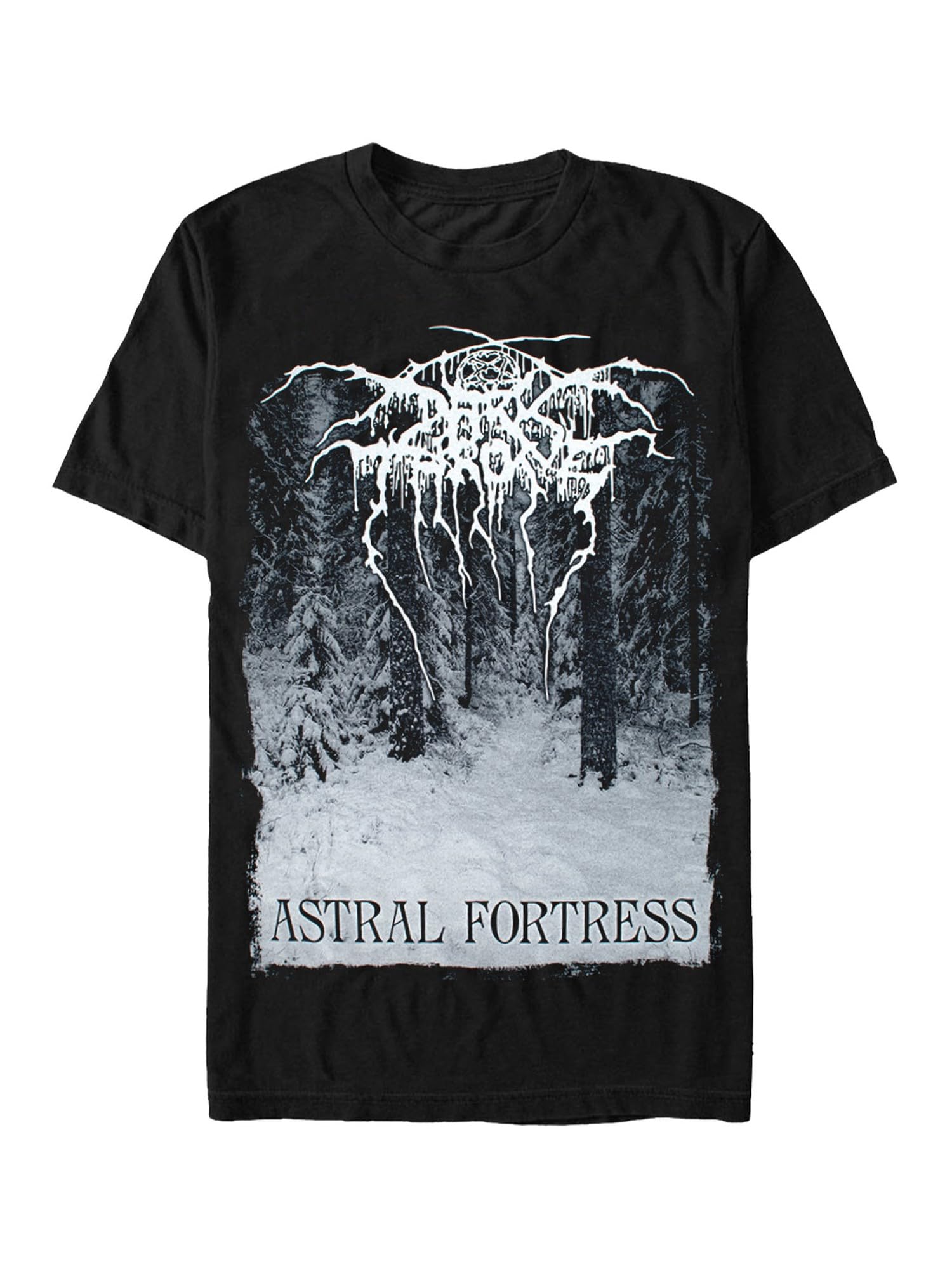 Razamataz Men's Black Darkthrone 'Astral Fortress Forest' (Black) T-Shirt (Xx-Large)