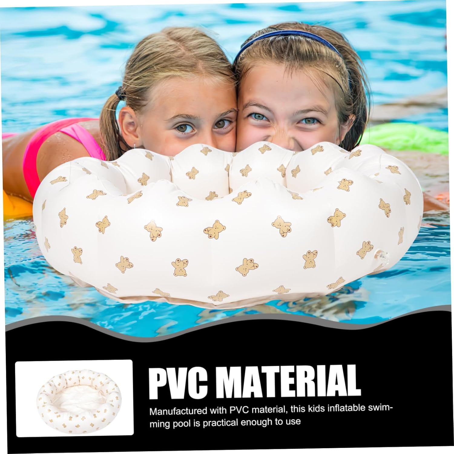 BESPORTBLE Inflatable Swimming Pool Petal Design for Boy Girl for Summer Fun Relaxation for Indoor Outdoor Use Easy to