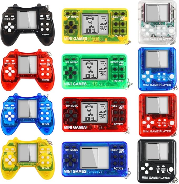 Roblox präsentiert Programm für Gamescom Latina Amerika 2026 11 12pcs Video Game Party Favors, Mini Gaming Party Favors, Video Game Keychains, 8-bit Handheld, Birthday Party Supplies for Kids, Return Gifts for Birthday Party Decorations Supplies