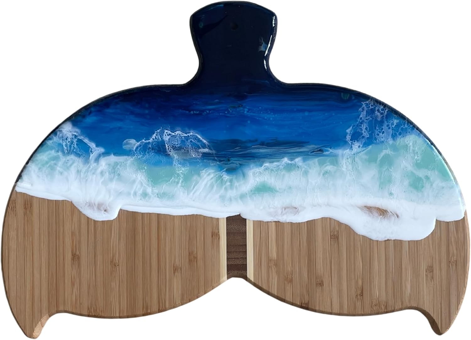 Beach Cutting Board, Shaped Charcuterie Beach Epoxy Resin Serving Tray, Coastal Kitchen Decor, Housewarming Gift, Living Room, Bedroom, Bathroom, Coastal Ocean Beach Home Decor (Turtle)