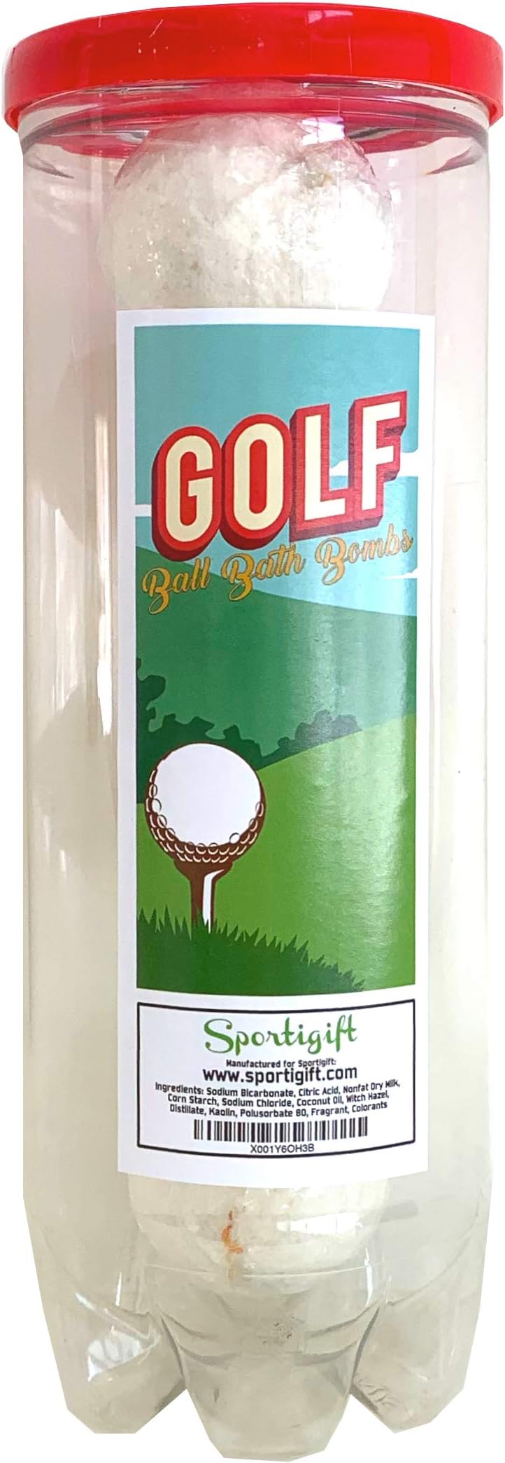 Golf Ball Bath Bombs - 6 pack - Luxury Scented Bath Bomb Fizzies - Great Gift for Golfers, Teammates, Opponents, Birthdays, Men, Boys, Women, Girls, Mothers Day, Wife, Girlfriend