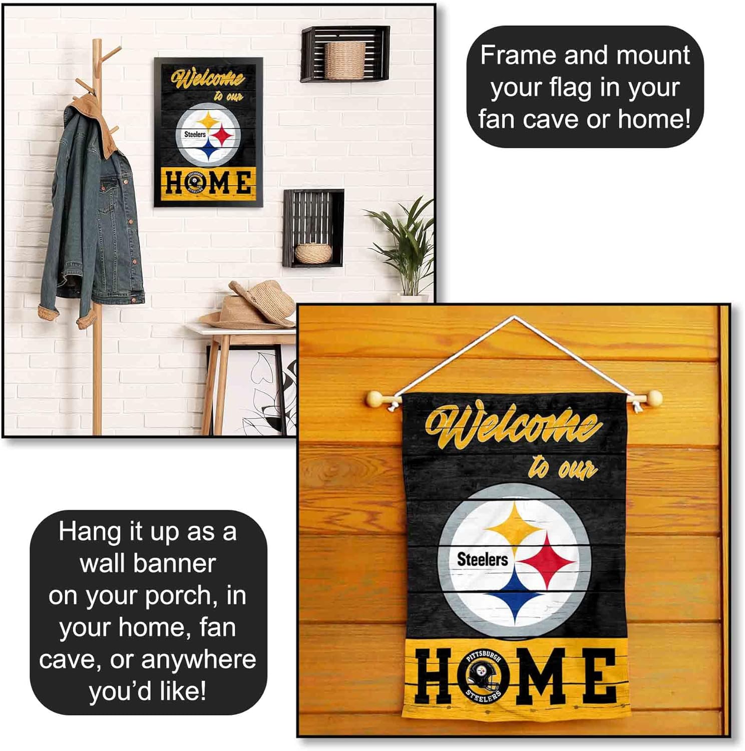 WinCraft Pittsburgh Steelers Welcome Home Decorative Garden Flag Double Sided Banner - Image 5