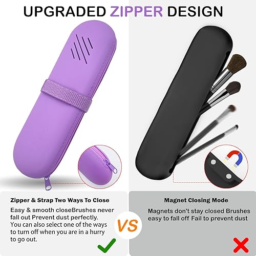 Miniatura 2 de Soporte para brochas de maquillaje de viaje, estuche organizador de maquillaje, bolsa de cosméticos, organizador de viaje, bolsa de silicona para