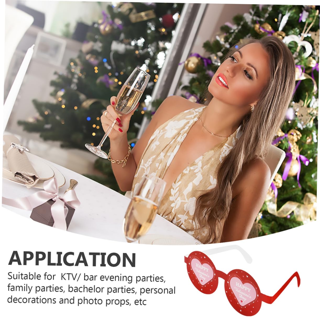 PRETYZOOM 5 Set Di Articoli Per Feste Di San A Forma Di Cuore Sunes Eleganti E Vivaci Occhiali Da Festa Per Uomini E Donne 12 Pezzi * 5