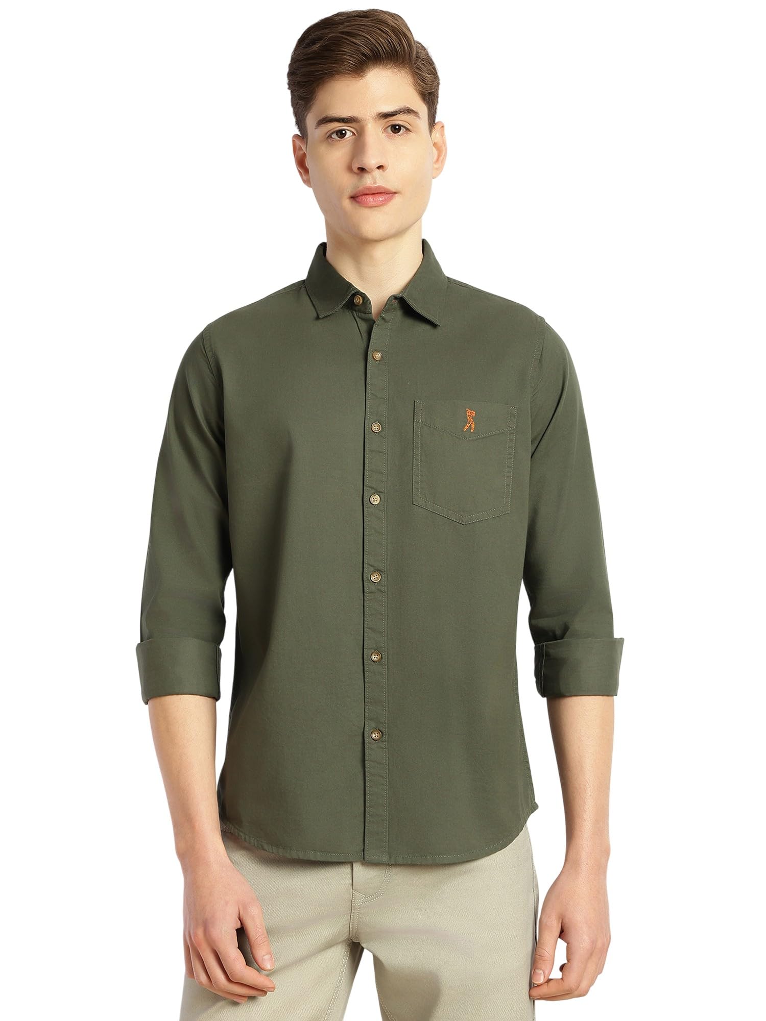 thomas scott Men's Cricket Club Collection Slim Fit Casual Shirt | 100% Cotton Twill | Long Sleeves | Spread Collar-picture-50