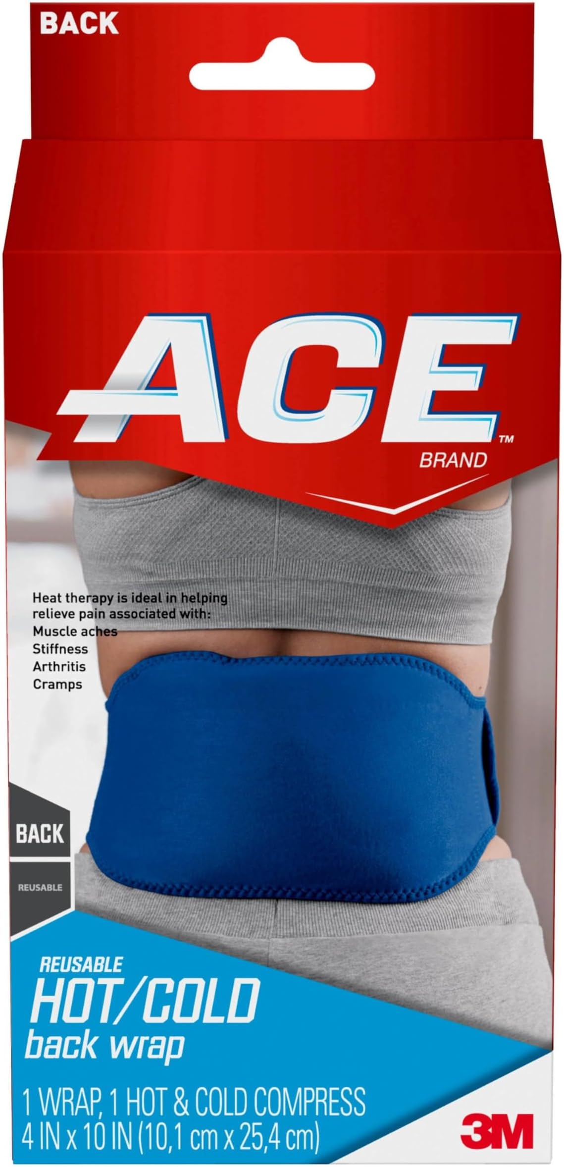 ACE Brand Cold/Hot Compress Back Wrap Blue
