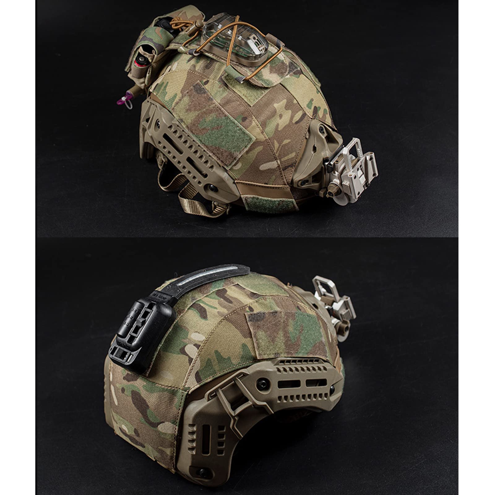 Funda para casco, accesorios tácticos para casco militar, tela para casco de caza Airsoft, accesorio para casco deportivo al aire libre. (G)