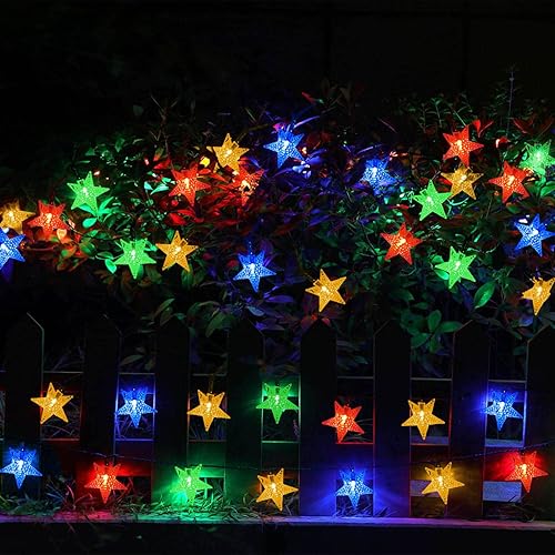 Miniatura 10 de Cadena de luces solares para exteriores, tira de luces solares de 30 pies, 50 LED, 8 modos, impermeable, para decoración de jardín, patio, paisaje,