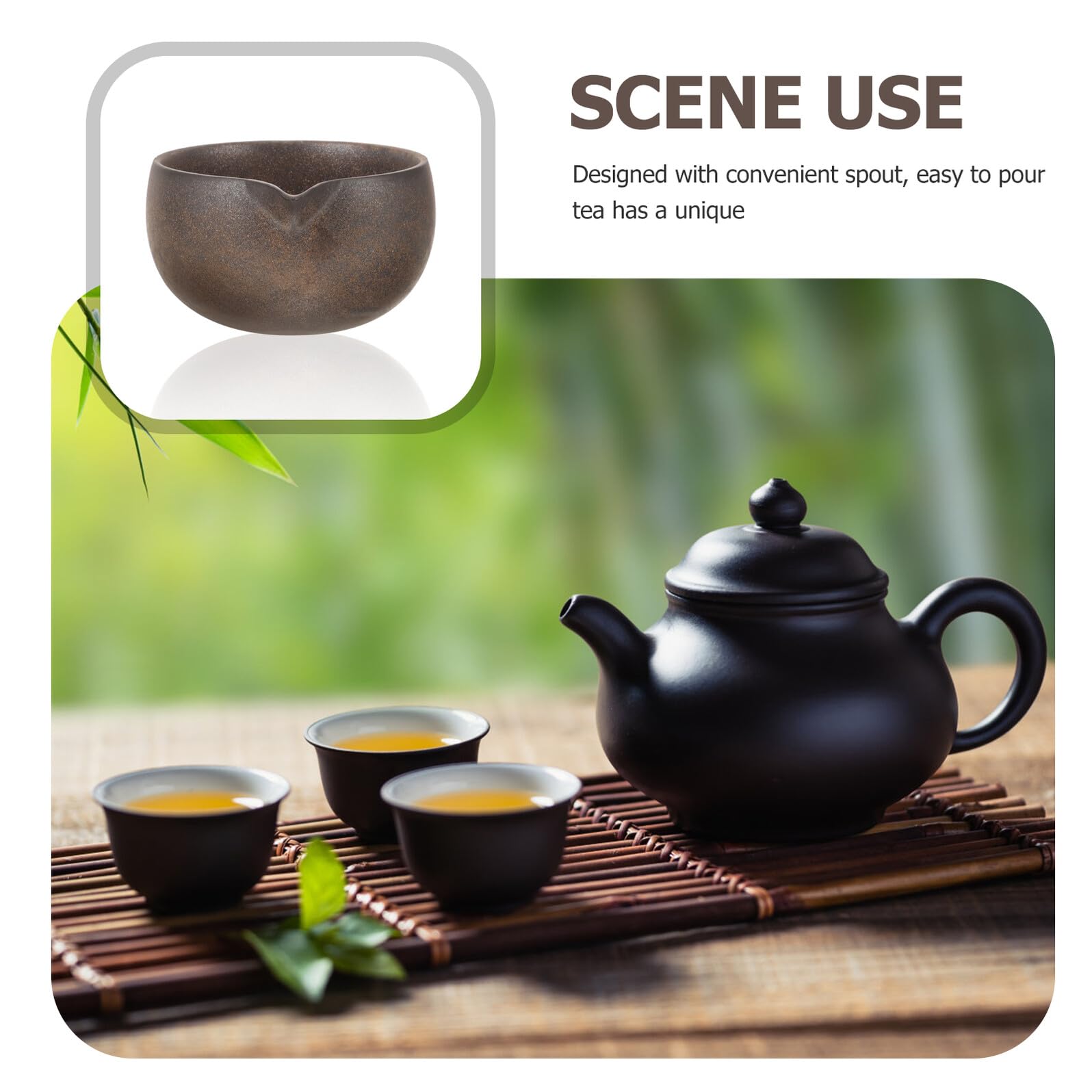 Ipetboom Ciotola in Ceramica per Matcha con Beccuccio, Tazza da Tè Giapponese Tradizionale per Cerimonia del Tè, Ciotola Matcha Artigianale per Degustazione e Rituale Giapponese