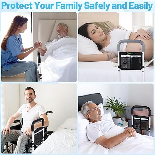 Miniatura 6 de Rieles de cama para adultos mayores, riel de cama para personas mayores, rieles de cama para Queen, riel de seguridad de cama para adultos mayores,