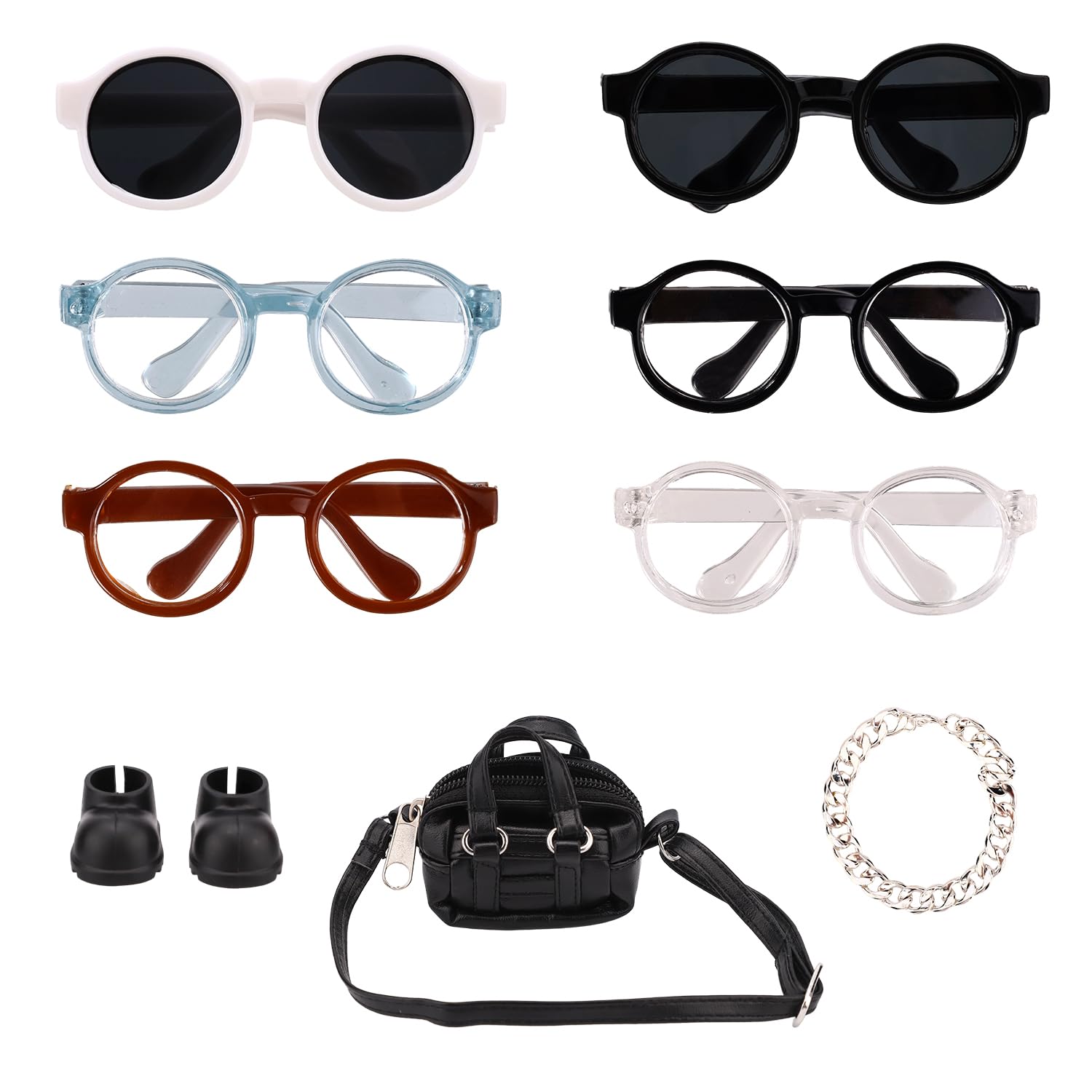 6pcs Doll Dress Up Eyeglasses Set
