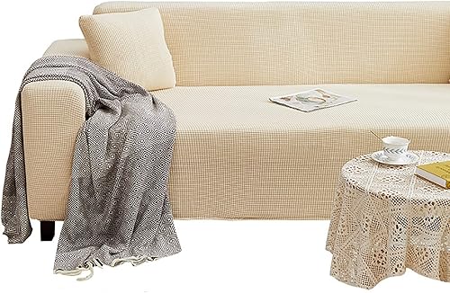 Miniatura 10 de Konsilsa Funda elástica para sofá, funda completa antideslizante, resistente al desgaste, universal, color sólido, lavable, protector de muebles de