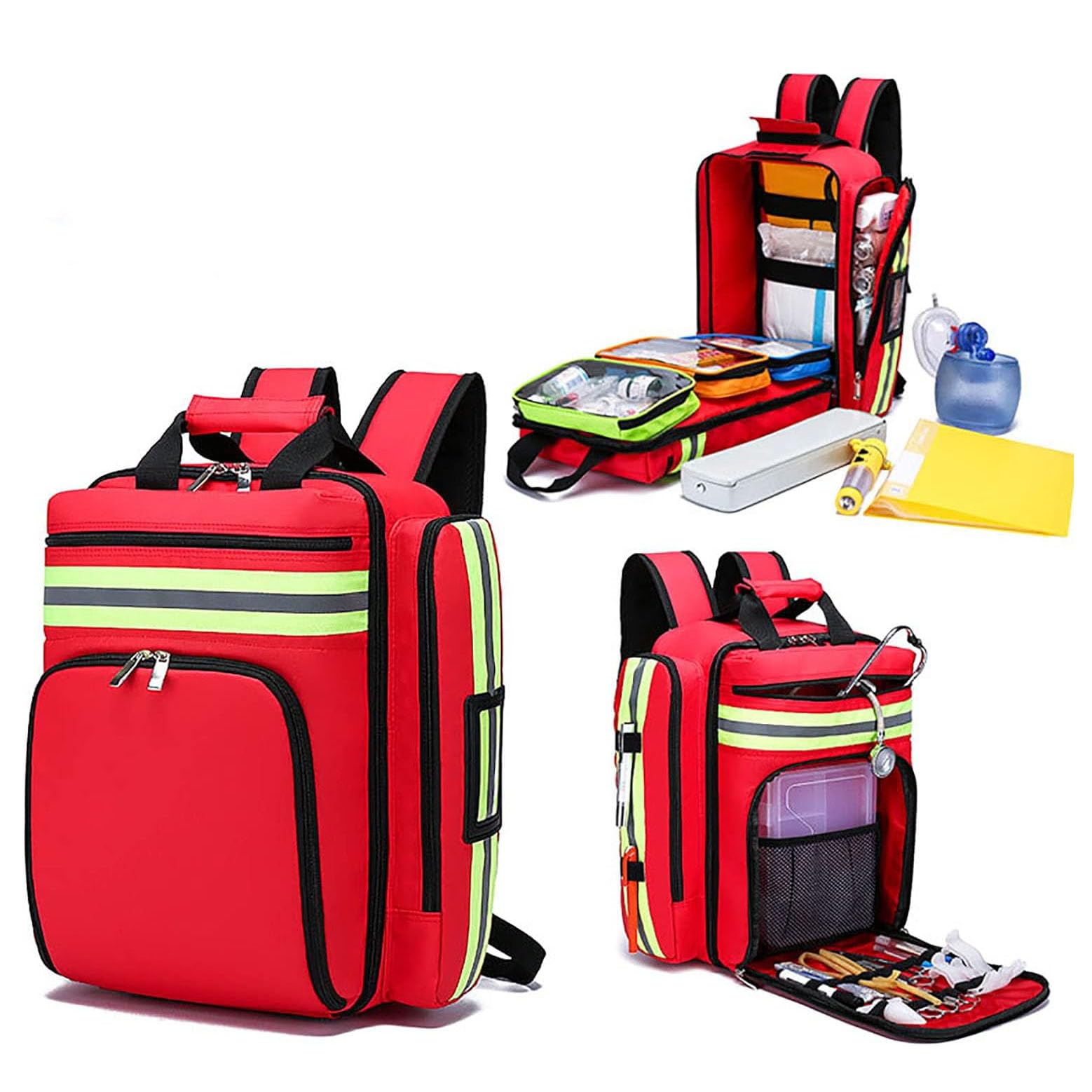 Bolsa para botiquín de Primeros Auxilios, Bolsa de Emergencia médica, diseño Reflectante por la Noche, para EMT, Enfermeras, médicos tácticos, atención domiciliaria,Azul