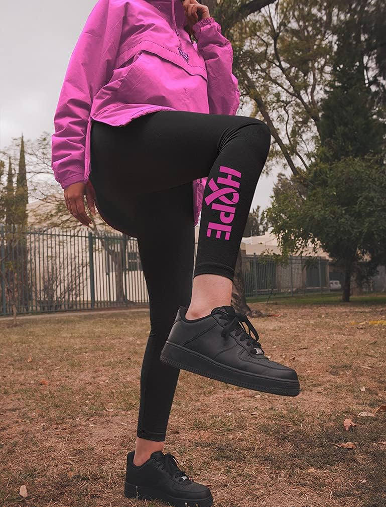 Tstars Breast Cancer Pink Ribbon Leggings Women Yoga Workout Pants