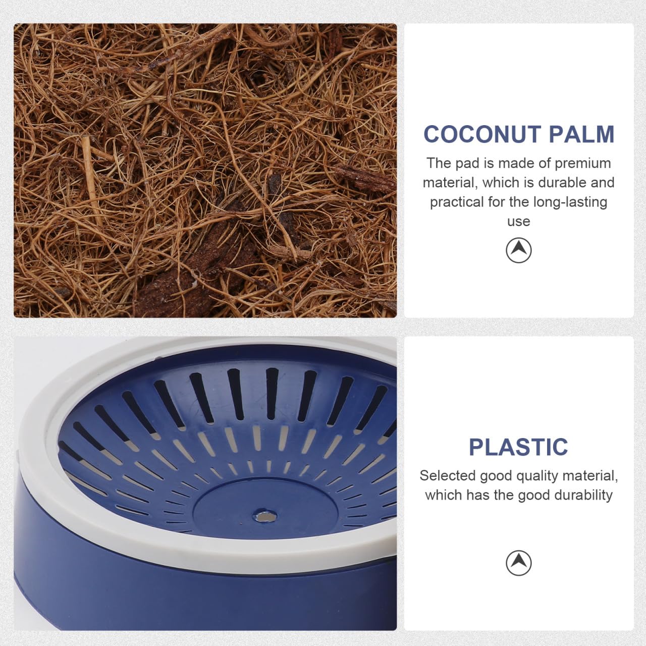 YARNOW Pigeon Nest Plastic Bowl 9 Inch Durable Nesting Pot with Coconut Fiber Pad for Dove Breeding and Bird Supplies Set of 4 - Image 4