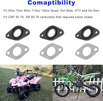 Set guarnizioni motore testata orizzontale 38.5mm 40mm /52.4mm /54mm per 50cc 70cc 90cc 110cc 125cc ATV Quad Dirt Bike Go Kart  201355758