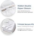 Kotton Culture 3 Pc King Size Duvet Cover Set- 100% Egyptian Cotton Sateen 600 Thread Count Ultra Soft Premium Durable Comforter Cover Zipper Closure &; Corner Ties (White, King 102"x94")