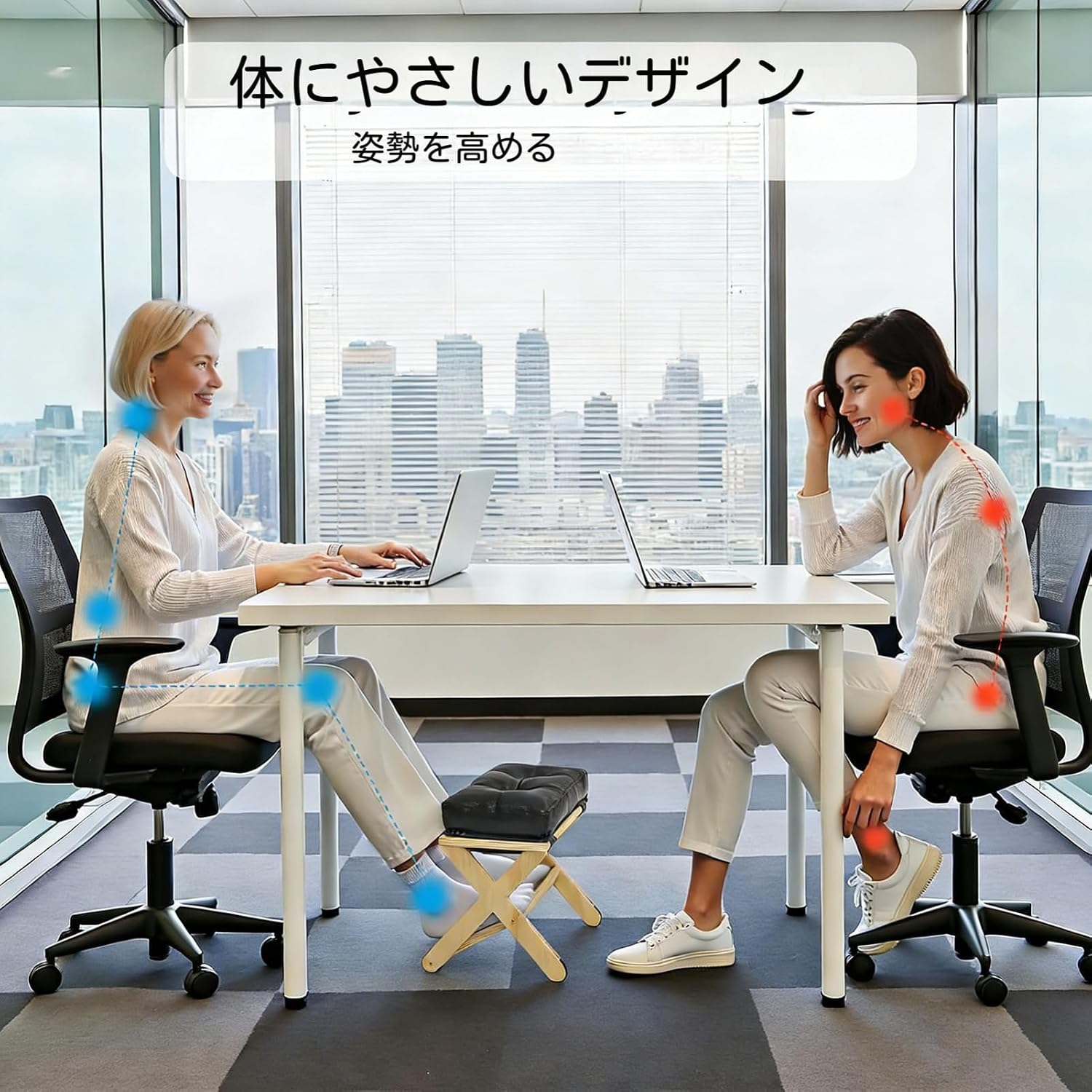 デスク下フットレスト | 木製二層滑り止めエルゴノミック | フットスツール デスク下 レスト,家庭・寮・オフィス・アパート・書斎・