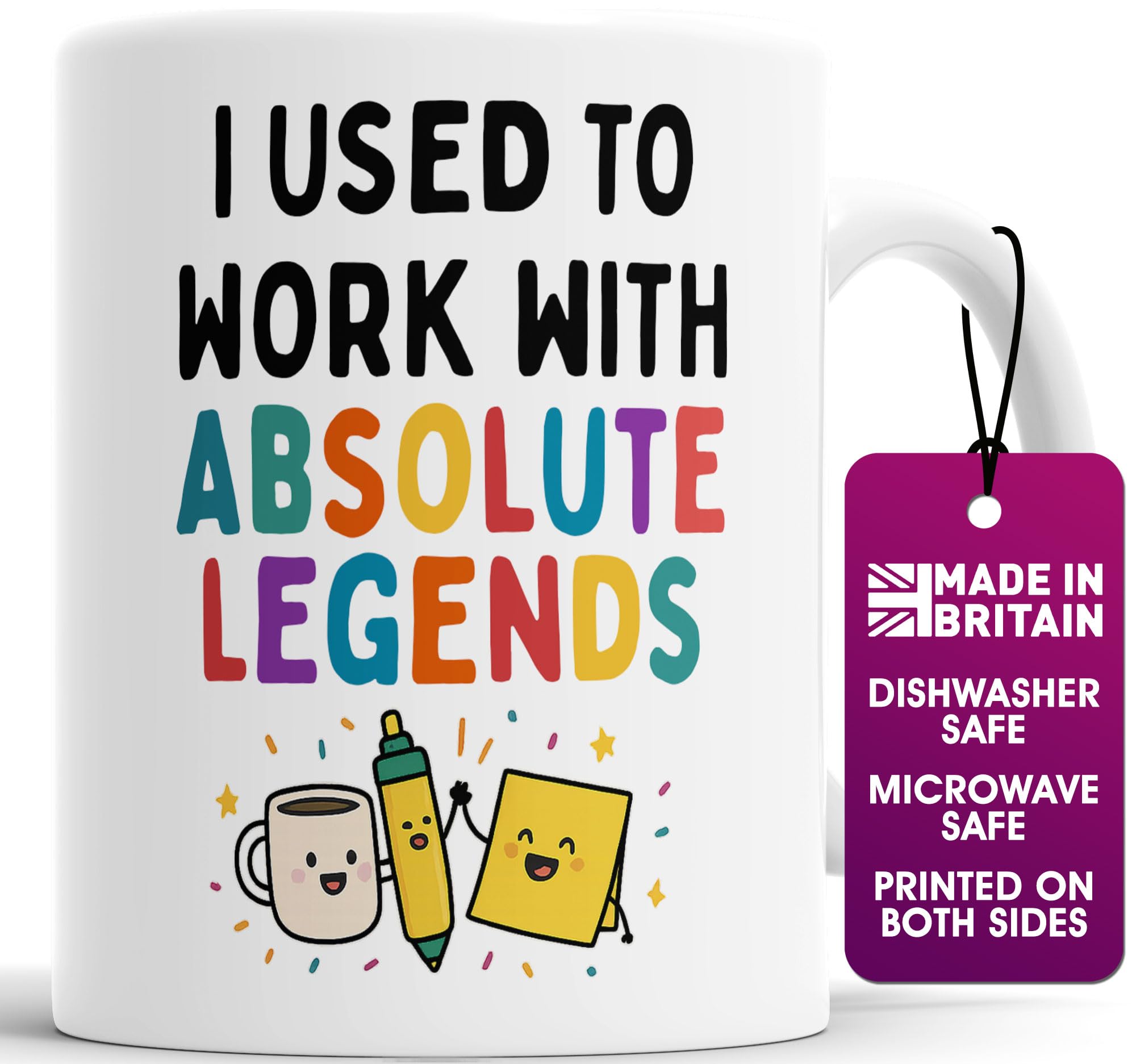 Leaving Gift Mug for Colleague – I Used to Work with Absolute Legends Funny Work Leaving Present – 11oz White Ceramic Coffee Mug – Dishwasher & Microwave Safe Goodbye Gift for Coworker